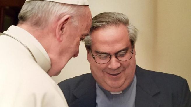 Ángel Rossi junto al Papa Francisco.