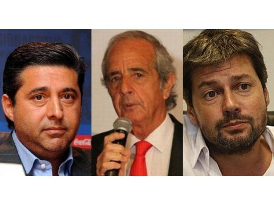 Daniel Angelici, Rodolfo Donofrio y Matías Lammens