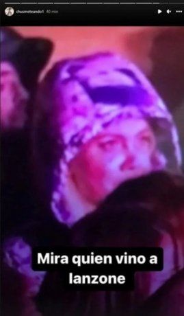 Foto que confirma la presencia de Wanda Nara en el boliche de Quilmes donde se presentó L-Gante.