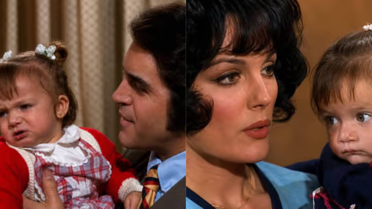 Una de las primeras capturas de la telenovela Una mujer marcada de 1979, producción de Televisa donde Silvia Navarro apareció en pantalla siendo apenas una bebé. Una de las primeras capturas de la telenovela Una mujer marcada de 1979, producción de Televisa donde Silvia Navarro apareció en pantalla siendo apenas una bebé.