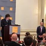 El discurso de Javier Milei duró poco más de veinte minutos.
