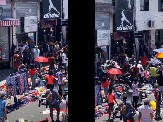 Guerra entre manteros y comerciantes.
