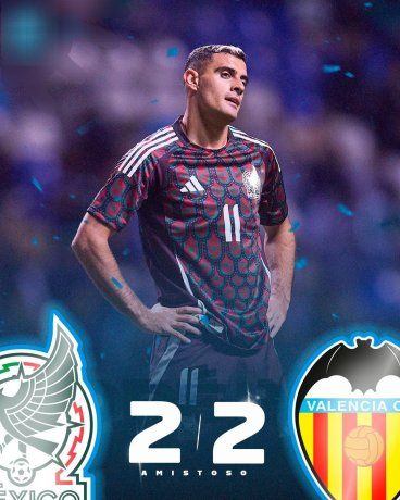 México lo ganaba 2-0 con goles de Vega y Herrera, pero Valencia reaccionó a tiempo con un doblete de Dani Gómez y se quedó con un empate 2-2 en un amistoso internacional. México lo ganaba 2-0 con goles de Vega y Herrera, pero Valencia reaccionó a tiempo con un doblete de Dani Gómez y se quedó con un empate 2-2 en un amistoso internacional.