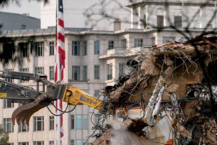 En octubre pasado se inició la demolición de una parte del Ala Oeste de la Casa Blanca. En octubre pasado se inició la demolición de una parte del Ala Oeste de la Casa Blanca.