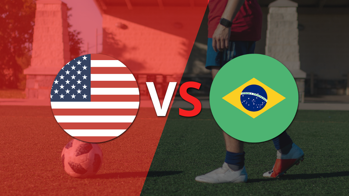 Brazil plays a friendly match with the United States