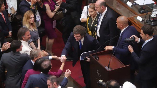 Javier Milei dio inicio a la apertura de sesiones ordinarias.&nbsp;