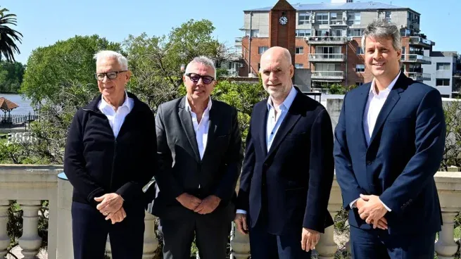 Julio Zamora, Eduardo Costantini, Horario Rodríguez Larreta y Martín Palma.