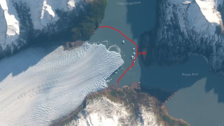 El satélite Sentinel-2 del programa Copernicus capturó el frente de hielo del glaciar Perito Moreno. El satélite Sentinel-2 del programa Copernicus capturó el frente de hielo del glaciar Perito Moreno.