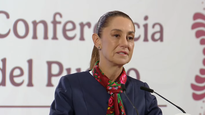 Claudia Sheinbaum habla en una nueva Mañanera del Pueblo.
