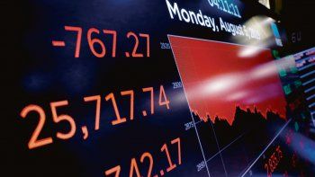 Muestra. Todos los indicadores en el NYSE se tiñieron de rojo.
