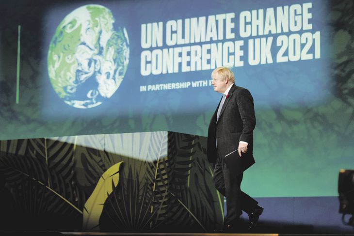 Boris Johnson at the COP26.