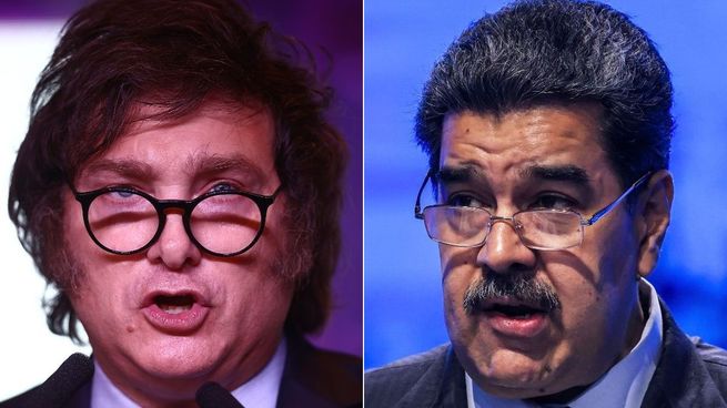 Javier Milei y Nicolás Maduro.