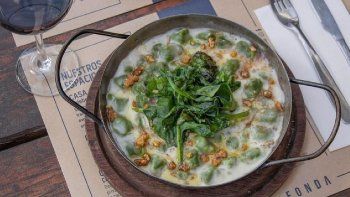 Receta de ñoquis de espinaca.