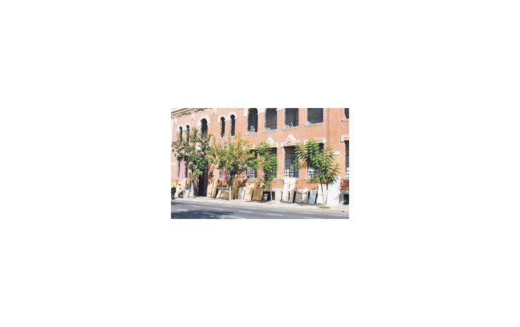 Decenas de cuadros con las telas o los bastidores rotos o a medio destruir se amontonan contra las puertas del Museo de Arte Moderno de Buenos Aires.