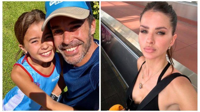 Nicolás Cabre junto a Rufina, la hija que tuvo con la China Suárez.