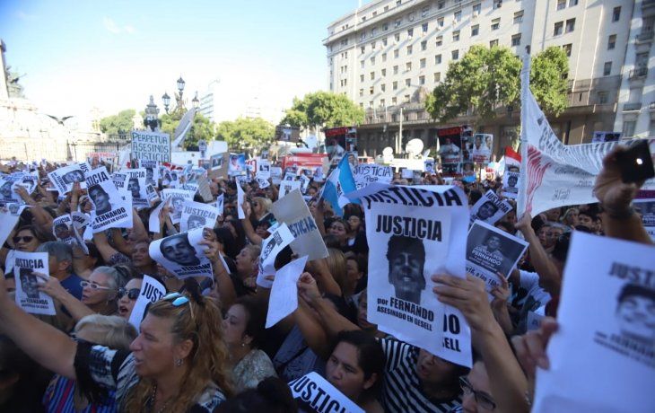 Una multitud pidió justicia por el crimen de Fernando Báez Sosa en el Congreso
