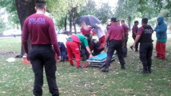cayo un rayo en lugano: hay un muerto y un herido grave
