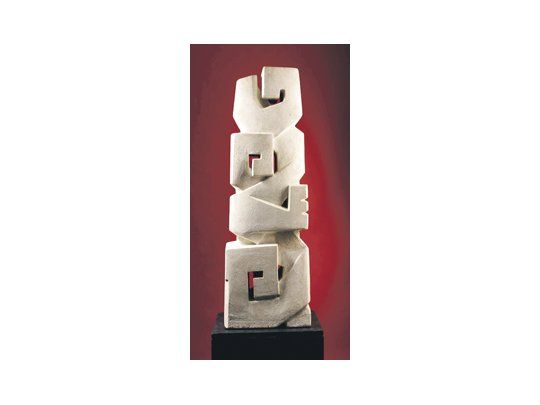 Una de las obras de Magda Frank (Hungría 1914, Buenos Aires 2010), que junto con Juan Melé, fueron los artistas homenajeados en Expotrastiendas.