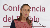 Claudia Sheinbaum en la Mañanera del Pueblo.