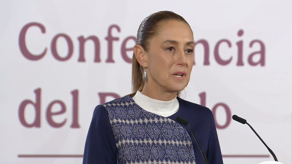 Claudia Sheinbaum en la Mañanera de este miércoles.