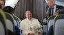 Pope Francis gave his usual press conference in mid-flight, on top of the plane. Pope Francis gave his usual press conference in mid-flight, on top of the plane.