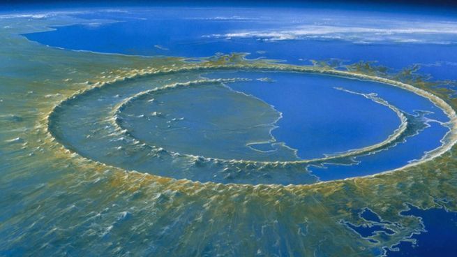 Así se vería el cráter de Chicxulub si los dinosaurios no se hubieran extinguido, según la Inteligencia Artificial