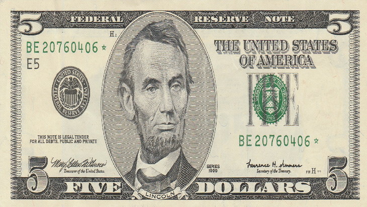 A particular 5 dollars could be worth until 2000.
