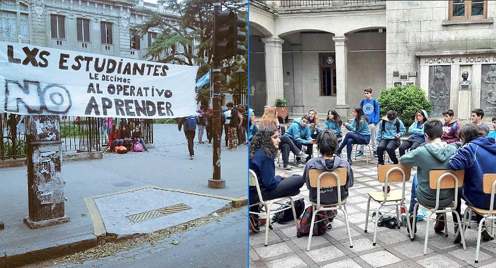 El Colegio Nacional Rafael Hernández de La Plata, que depende de la UNLP, le dicen No al Operativo. En la Escuela Normal Nº 2 de Rosario organizaron una senatada en el patio en rechazo a la iniciativa.