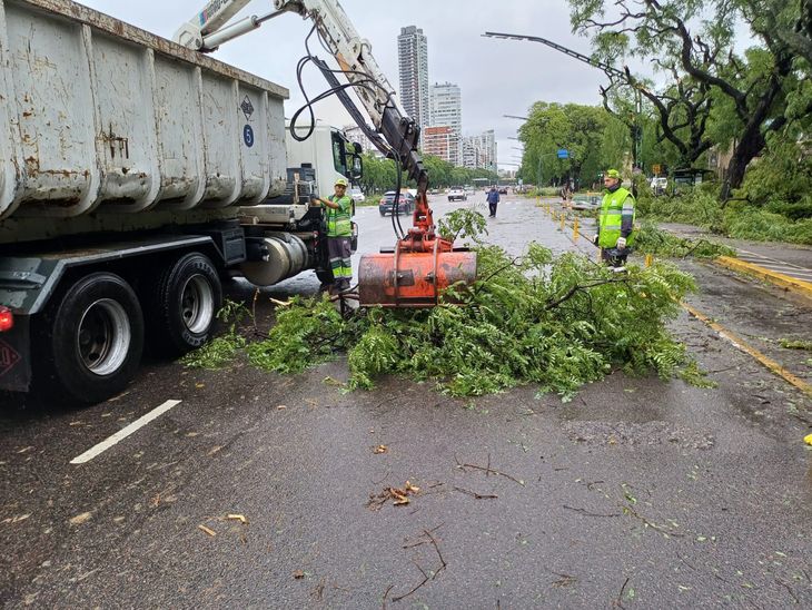 Equipos de emergencia de la Ciudad, Bomberos, Policía y personal de Espacio Público y Defensa Civil trabajan continúan trabajando tras el temporal Equipos de emergencia de la Ciudad, Bomberos, Policía y personal de Espacio Público y Defensa Civil trabajan continúan trabajando tras el temporal