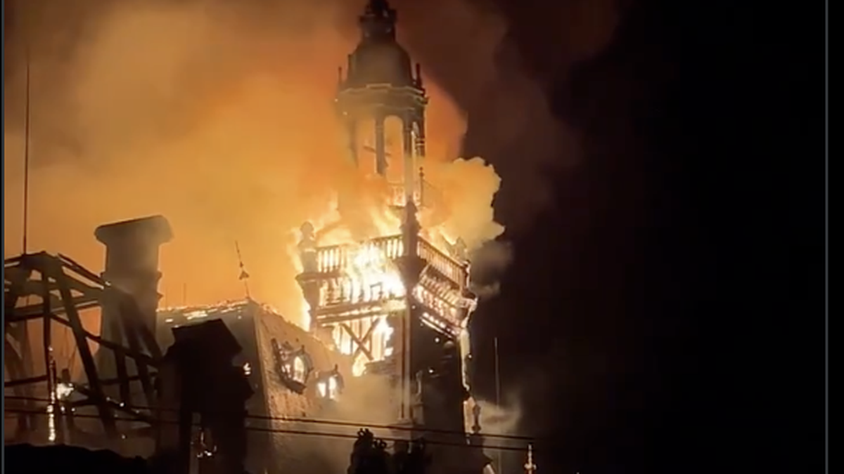Protestas en Francia: así fue el incendio que afectó gravemente el ayuntamiento de Limoges