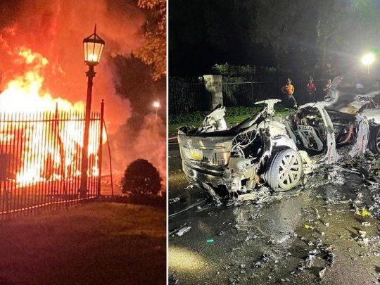Se incendió un auto Tesla.jpg