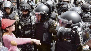 Protesta. La Paz fue, como el resto de las grandes ciudades de Bolivia, sede de manifestaciones contra la nueva postulación de Evo Morales, que gobierna el país desde 2006.