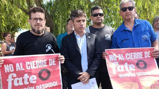 El gobernador Axel Kicillof dialogó con los trabajadores de FATE en el marco de una recorrida por San Isidro. El gobernador Axel Kicillof dialogó con los trabajadores de FATE en el marco de una recorrida por San Isidro.