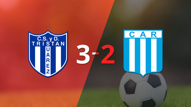 Tristán Suárez sacó el triunfo ante Racing (Cba) a pesar del doblete de Joaquín Mateo