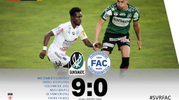 Sospechan de arreglo de partido en Europa tras el triunfo de Ried por 9 goles a 0 sobre&nbsp;Floridsdorfer.