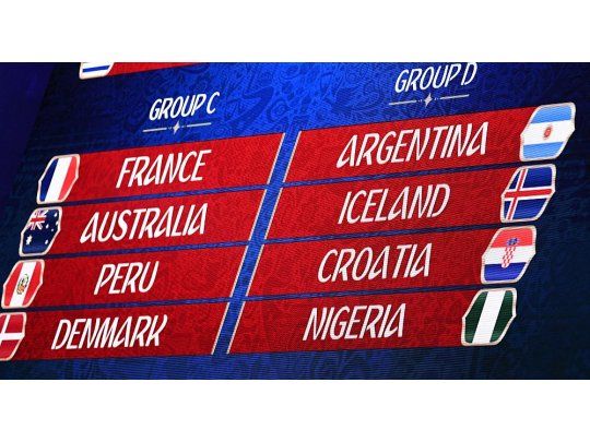 La Selección encabeza el Grupo D: debutará ante Islandia, y luego enfrentará a Croacia y Nigeria