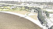 Costa. Proyección de cómo será la playa en la ribera porteña.