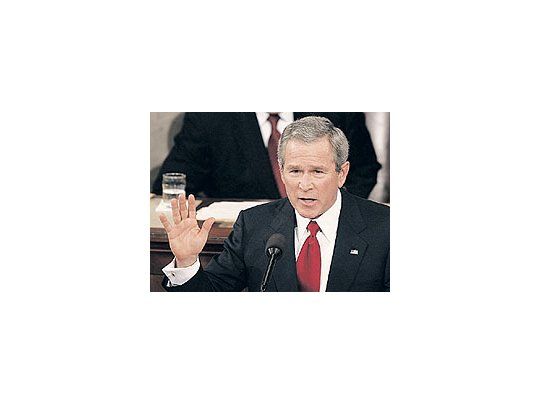 George W. Bush pidió ayer al Congreso, ahora dominado por el Partido Demócrata, que se una detrás de su plan para reforzar las tropas en Irak. La energía ocupó otro importante capítulo de su esperado discurso de anoche.