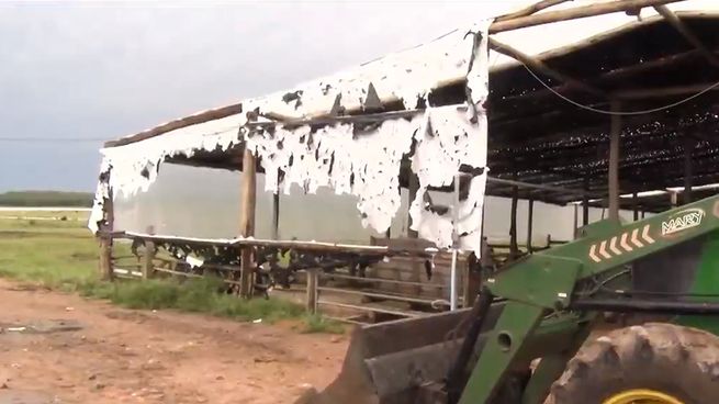Un fuerte temporal golpeó a los productores rurales del litoral del país.