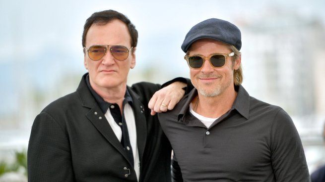Quentin Tarantino y Brad Pitt.
