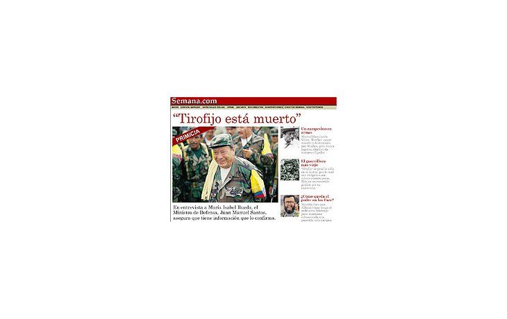 Imagen de la web de la revista Semana.