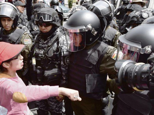 Protesta. La Paz fue, como el resto de las grandes ciudades de Bolivia, sede de manifestaciones contra la nueva postulación de Evo Morales, que gobierna el país desde 2006.