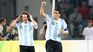Messi and Riquelme at the 2008 Olympic Games. Messi and Riquelme at the 2008 Olympic Games.