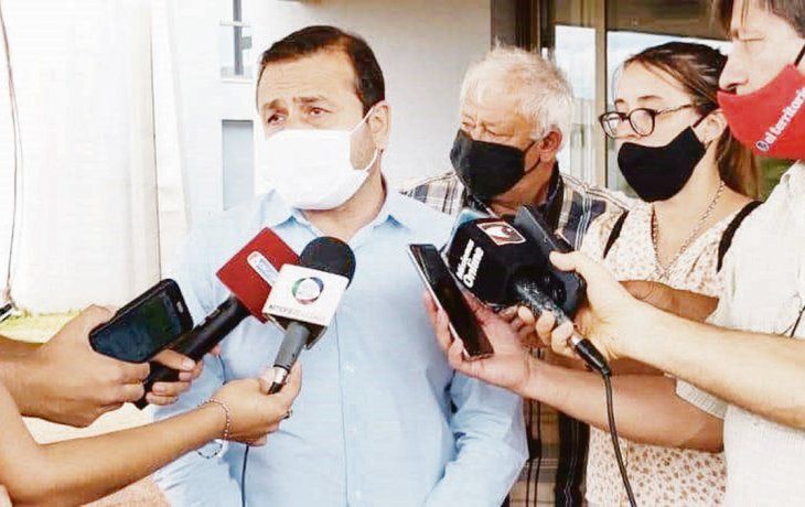 Reacción. Herrera Ahuad, ayer durante el primer contacto con periodistas luego de que se conociera el veto del presidente Alberto Fernández.