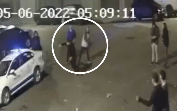El momento de la agresión a Tiziana Gravier&nbsp;