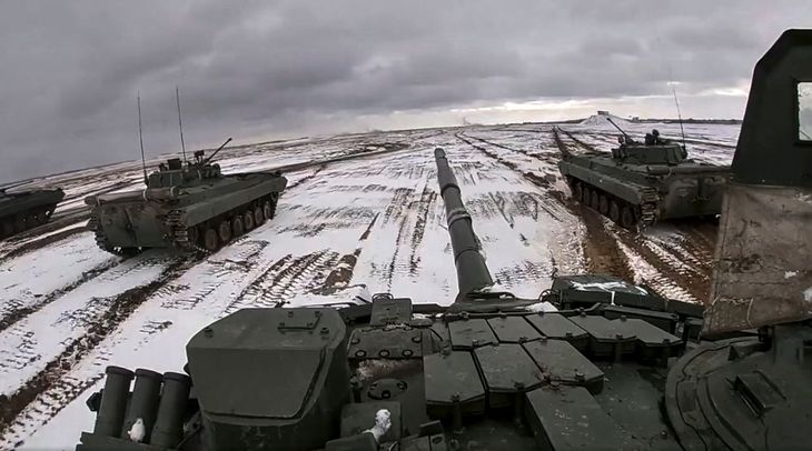 Tanques de Rusia en la frontera con Ucrania