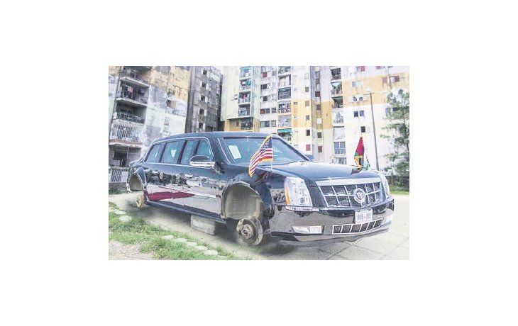 Humor en las mesas de dinero vía WhatsApp: en este caso, con el auto que transporta a Obama, denominado “La bestia”.