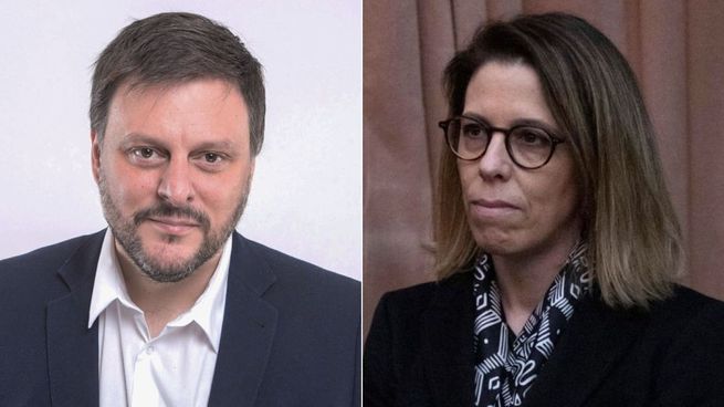 El candidato de Es Ahora Buenos Aires, Leandro Santoro, y la postulante del PRO, Laura Alonso. 