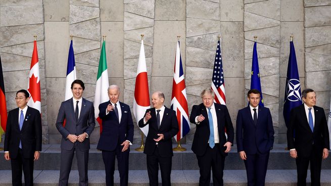 Foto de familia de la OTAN durante su última cumbre en Madrid.