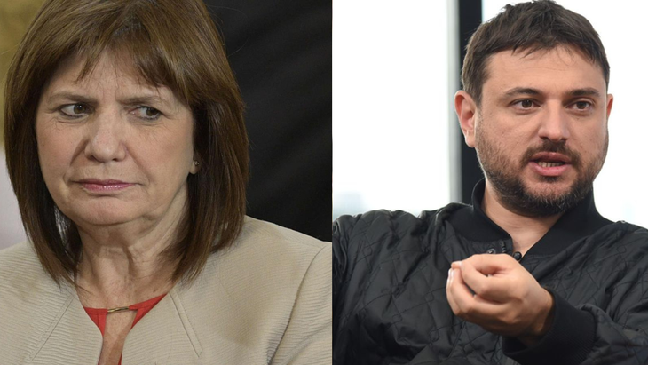Patricia Bullrich y Juan Grabois. Patricia Bullrich y Juan Grabois.